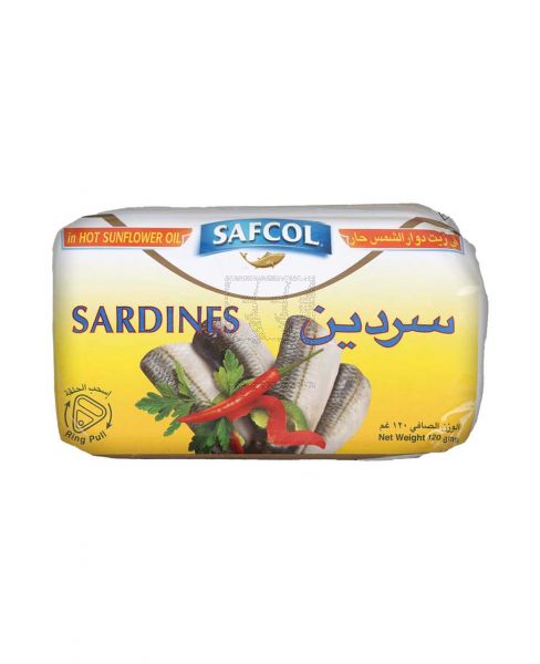 SAFCOL SARDINES IN HOT SUNFLOWER OIL 125GM