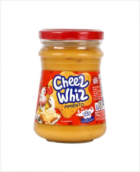 KRAFT CHEEZE WHIZ WITH PIMIENTO 210GM