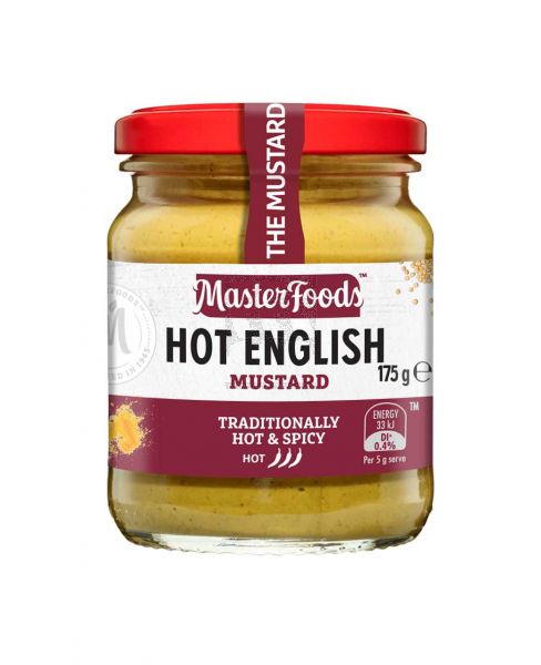 MASTERFOODS HOT ENGLISH MUSTARD 175GM