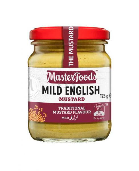 MASTERFOODS MILD ENGLISH MUSTARD 175GM