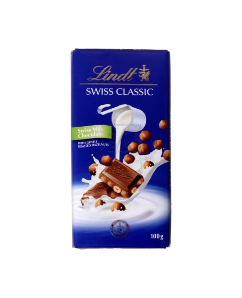 LINDT MILK HAZELNUT CHOCOLATE 100GM