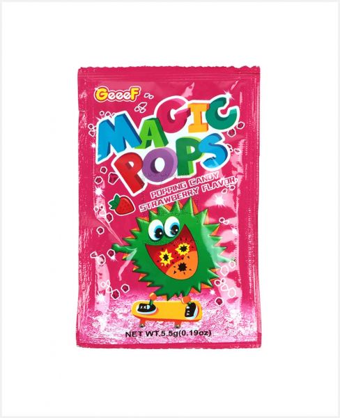 MAGIC POPS POPPING CANDY STRAWBERRY FLAVOR 5.5GM