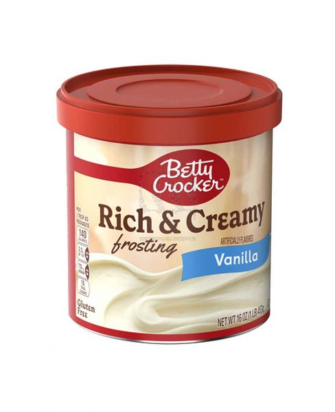 BETTY CROCKER RICH & CREAMY VANILLA FROSTING 16OZ(453GM)