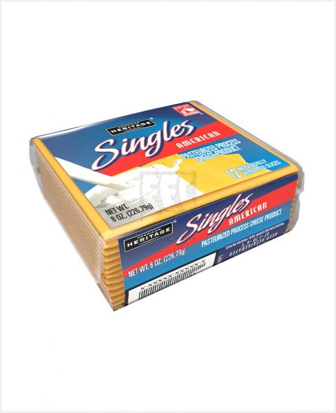 HERITAGE SINGLES SLICED CHEESE 226.79GM