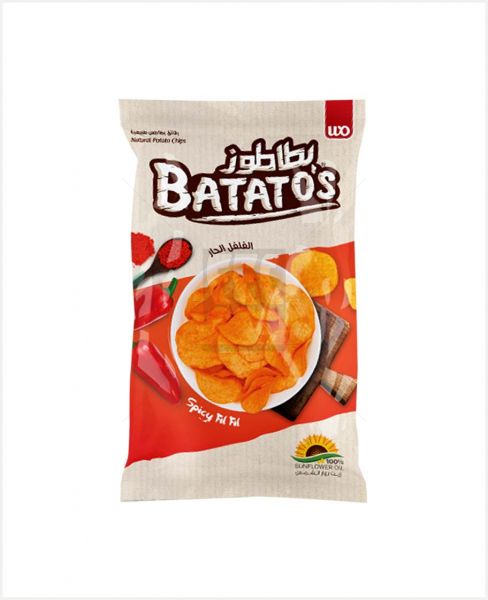 BATATO'S NATURAL POTATO CHIPS SPICY FIL FIL 15GM