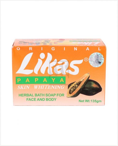 LIKAS PAPAYA WHITENING SOAP 135GM