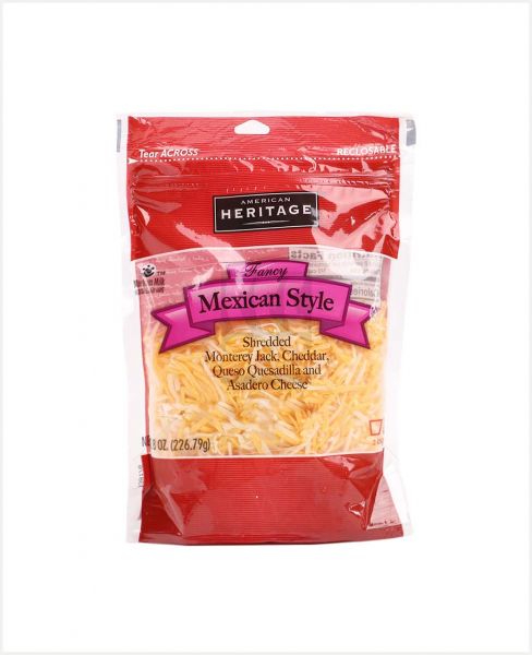 AMERICAN HERITAGE MEXICAN STYLE SHREDDED CHEESE 226.79GM