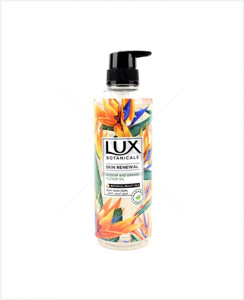 LUX SKIN RENEWAL ROSEHIP&ORANGE FLOWER OIL BODY WASH 550ML