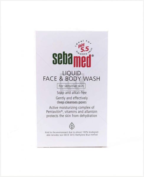SEBAMED LIQUID FACE AND BODY WASH 200ML