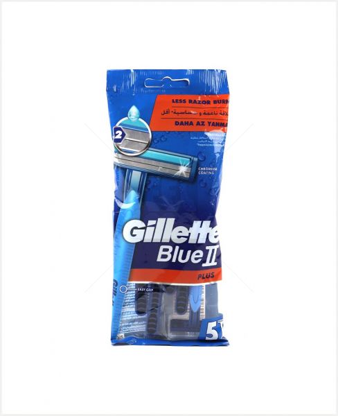 GILLETTE BLUE II PLUS ULTRA GRIP RAZOR 5PCS #GG084
