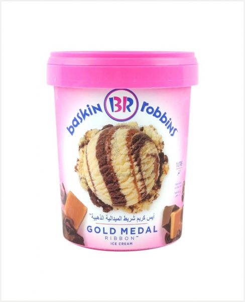 BASKIN ROBBINS GOLD MEDAL RIBBON ICE CREAM 1LTR