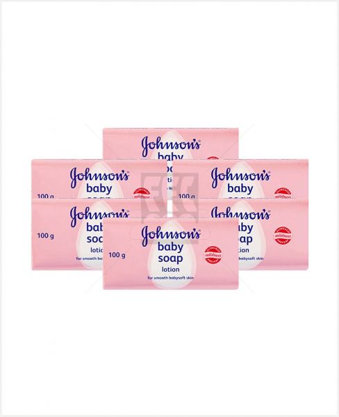 JOHNSON'S BABY SOAP W/ LOTION 100GM 5+1FREE