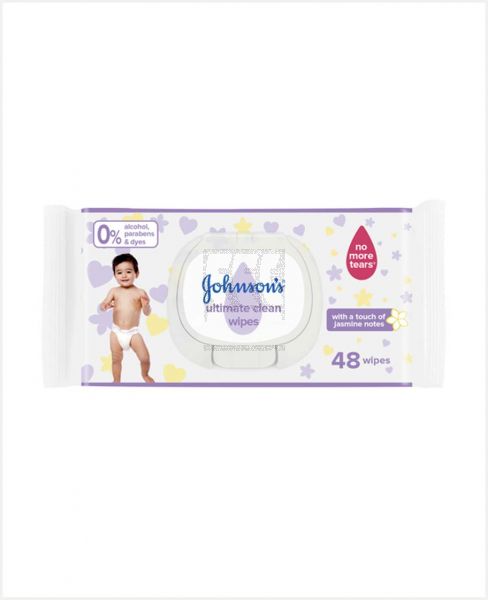 JOHNSON'S ULTIMATE CLEAN BABY WIPES 48'S 2+1FREE