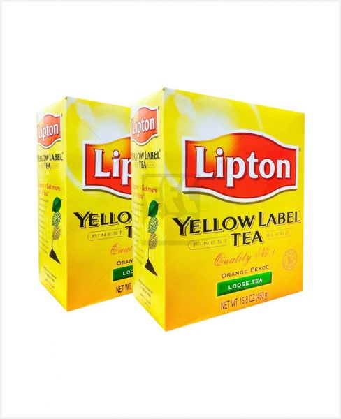 LIPTON YELOW LABEL LOOSE TEA (ORANGE PEKOE) 2SX450GM @10%OFF