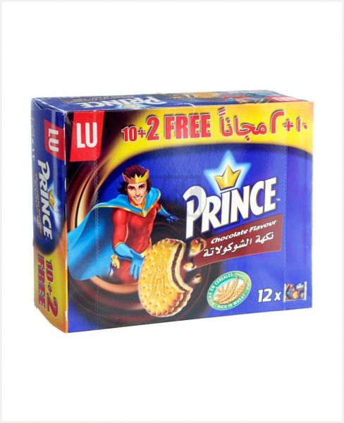 LU PRINCE CHOCOLATE FLAVOUR BISCUITS 38GMX(10+2FREE)