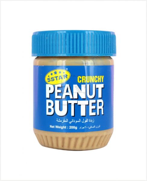 5 Star Crunchy Peanut Butter 200gm