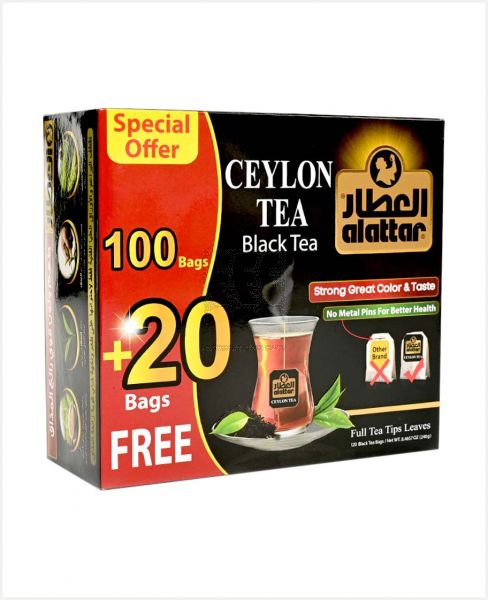 AL ATTAR CEYLON BLACK TEA 100 BAG+20BAG FREE