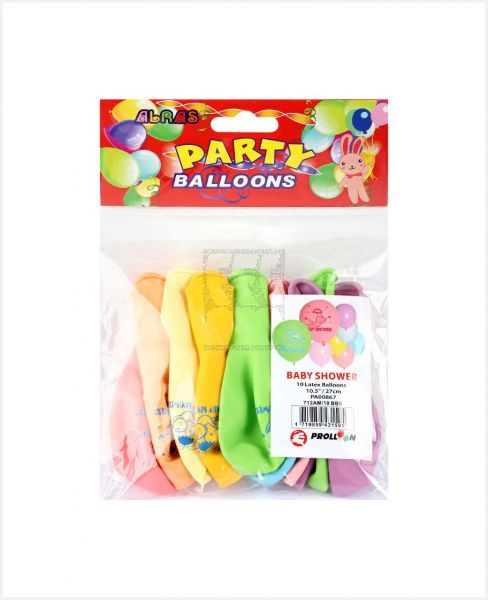 AL RAS PARTY BALLOONS BABY SHOWER 10PCS #PA00867BS