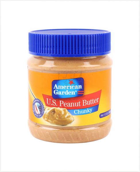 American Garden Peanut Butter  Chunky 12 Oz (340gm)