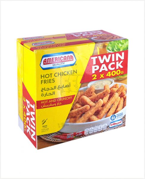 AMERICANA CHICKEN FRIES HOT& SPICY 400GM TWINPACK S/OFFER