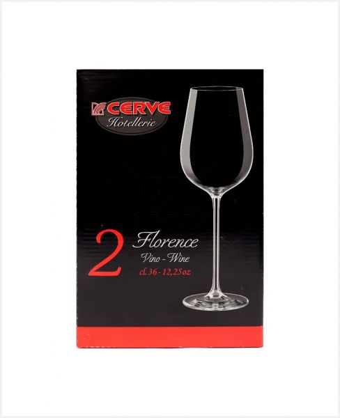 CERVE FLORENCE VINO- WINE GLASS GIFT BOX 2'S 36CL #S15818
