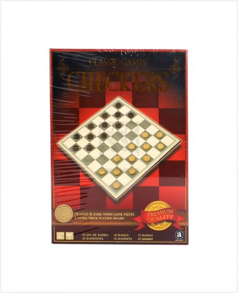 CLASSIC GAMES COLLECTION WOOD CHECKERS #ST003/ #42000003