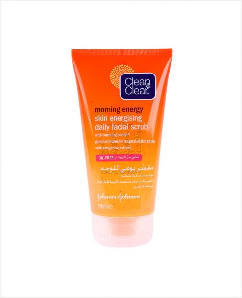 CLEAN & CLEAR MORNING ENERGY SKIN ENERGIZE FACE SCRUB 150ML