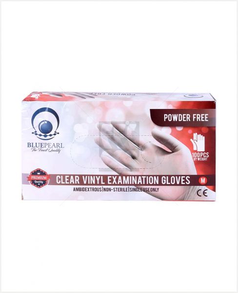 CLEAR VINYL GLOVES POWDER FREE ASSORTED 100'S