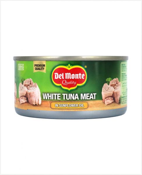 DEL MONTE WHITE MEAT TUNA SOLID PACK IN SUNFLOWER OIL 185GM