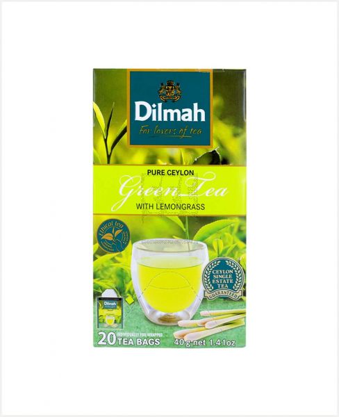 DILMAH GREEN TEA WITH LEMONGRASS 20BAGS 40GM