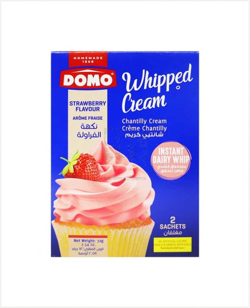 DOMO CHANTILLY CREAM STRAWBERRY INSTANT DAIRY WHIP 72GM