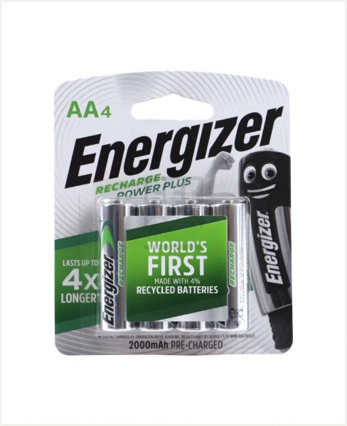 ENERGIZER "AA" SIZE RECHARGEABLE BATTERIES #H15 BP4 AA
