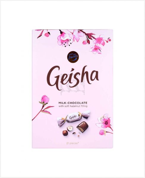 FAZER GEISHA MILK CHOCOLATE W/HAZELNUT FILLING 21PCS 150GM