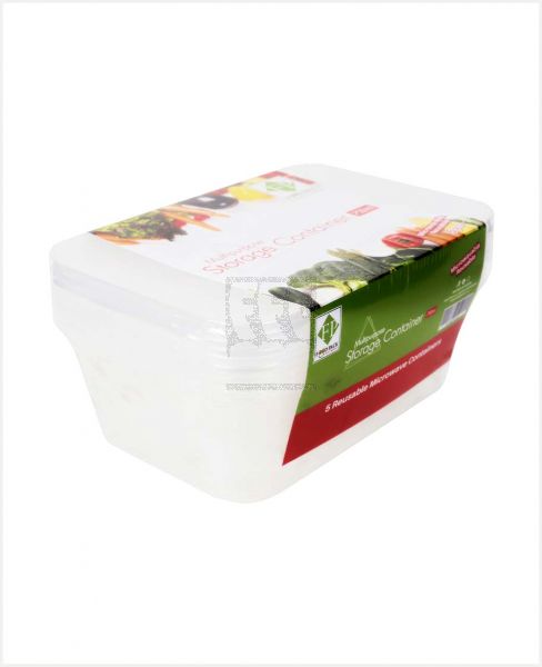 FOOD PACK MICROWAVE CONTAINERS 750ML 5PCS