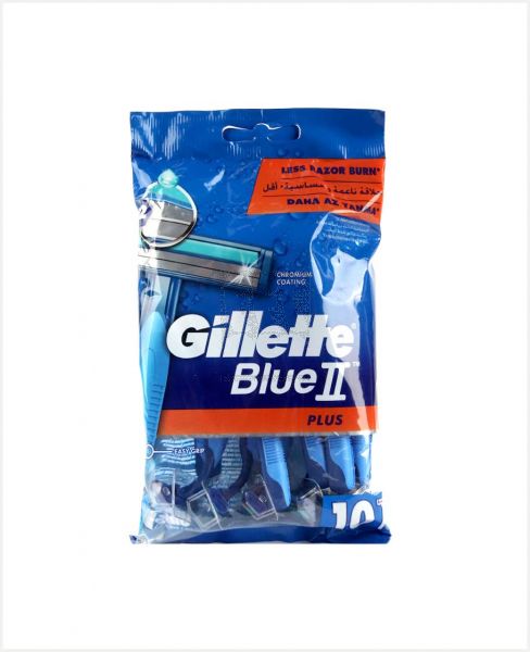 GILLETTE BLUE II PLUS RAZOR 10'S (BAG)