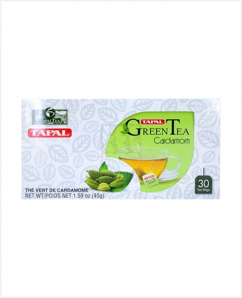 GREEN TEA CARDAMOM TEA BAGS 30PCS 45GM