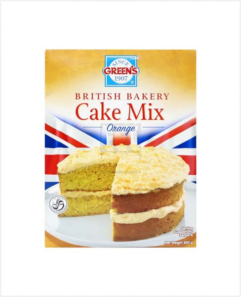 GREEN'S BRITISH BAKERY CAKE MIX ORANGE 500GM