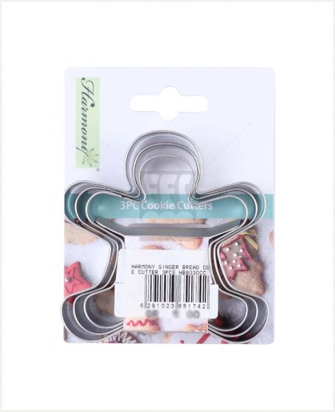 HARMONY GINGER BREAD COOKIE CUTTER 3PCS HB8030CC