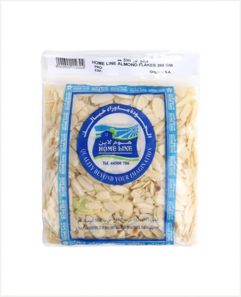 HOME LINE ALMOND FLAKES 200GM