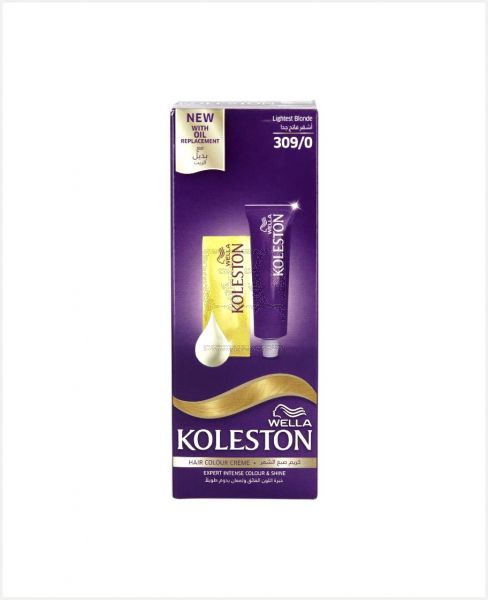 KOLESTON 309/0 LIGHTEST BLONDE HAIR COLOUR 50ML #PW588