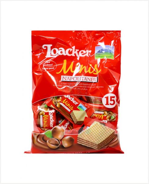 LOACKER WAFER MINIS NAPOLITANER WAFERS 15PCS 150GM