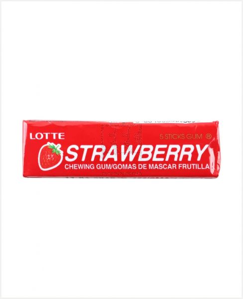 LOTTE STRAWBERRY CHEWING GUM 5'S 12.5GM