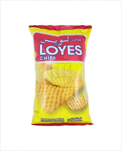 LOYES CHIPS HABANERO & HOT KETCHUP FLAVOUR 70GM