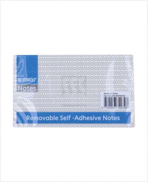 MAXI STICKY NOTES YELLOW 100 SHEETS 75MMX125MM MXSN75X125