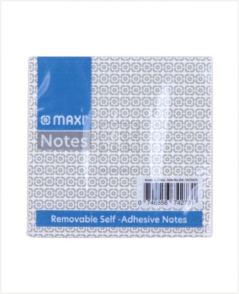 MAXI STICKY NOTES YELLOW 100 SHEETS 75MMX75MM MXSN75X75