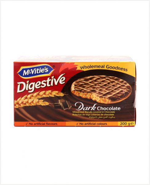 MCVITIES DIGESTIVE CHOCOLATE PLAIN/DARK 200GM