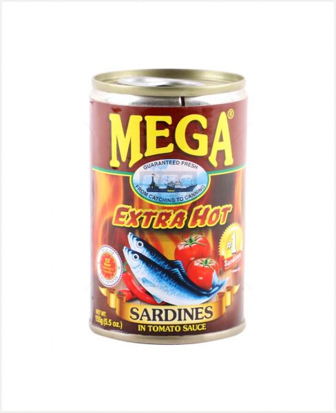 MEGA SARDINES IN TOMATO SAUCE EXTRA HOT 155GM