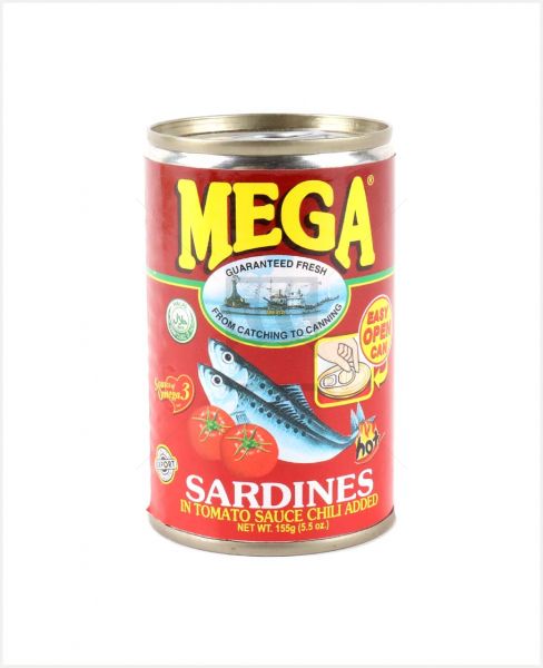 MEGA SARDINES IN TOMATO SAUCE HOT CHILLY 155GM