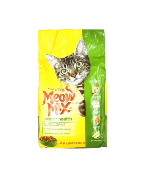 MEOW MIX INDOOR HEALTH CAT FOOD 1.43KG