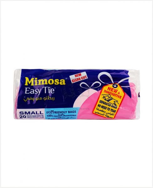 MIMOSA TRASH BAG WITH TIE (PINK) SMALL 20'S